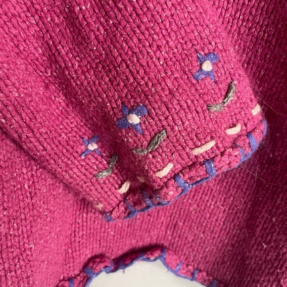 Nomadic Traders Women's Size Larger Neck Sweater Silk Nylon Angora Pink 103 - Picture 6 of 7